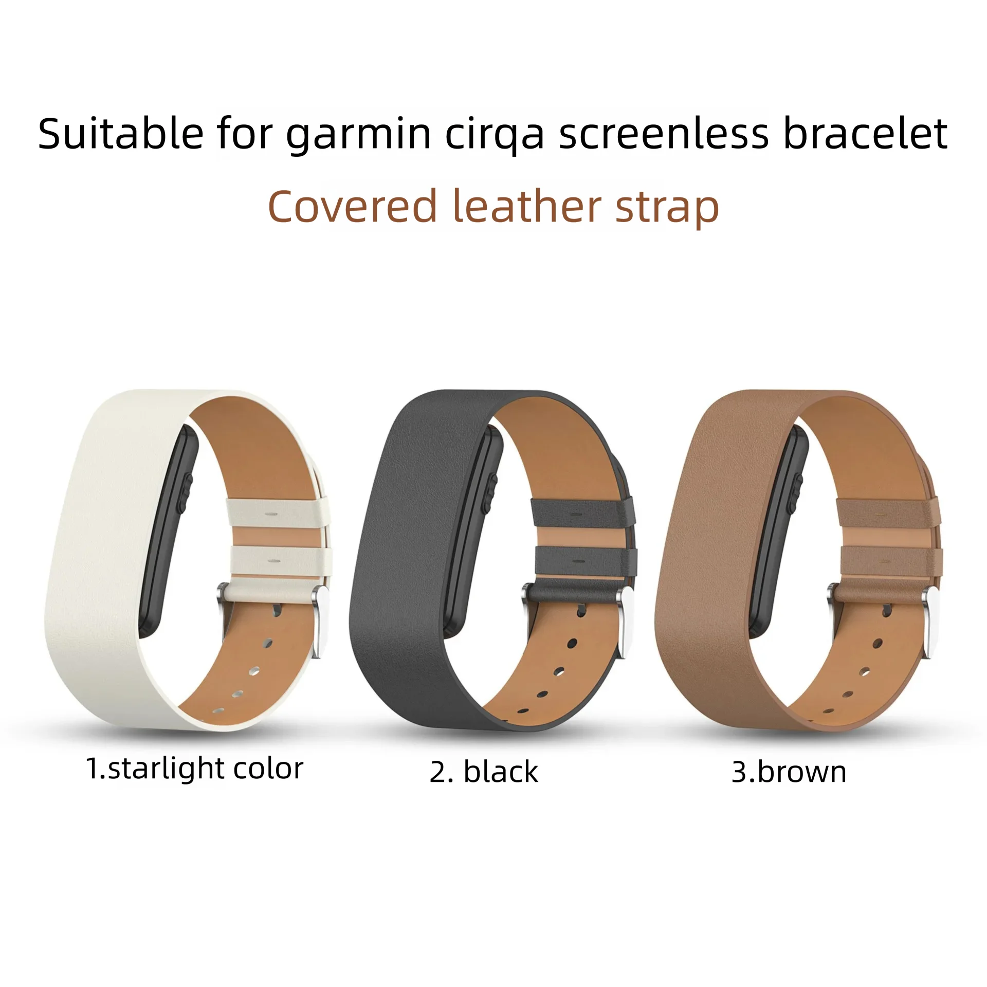 Garmin CIRQA Strap Compatible Leather Wristband Soft Comfortable Quick Release Integrated Original Cover Model