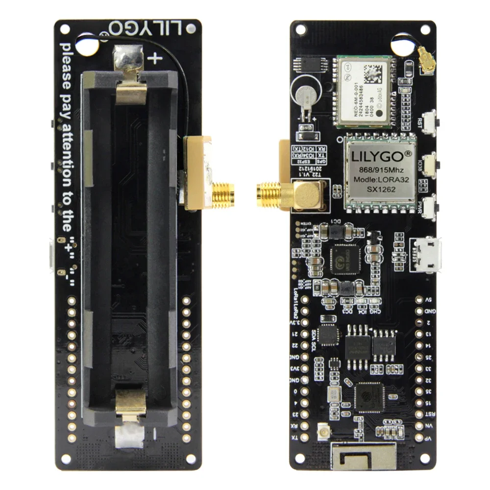 LILYGO TTGO T-Beam V1.2 ESP32 Development Board NEO-6M GPS 433Mhz 868Mhz 915Mhz WIFI Bluetooth GNSS Modules LoRa SX1262 RTOS-Kit
