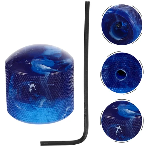 Perillas de guitarra eléctrica azules, llaves para bajo, Control de tono de volumen para piezas, accesorios, reemplazo de durabilidad de plástico Premium