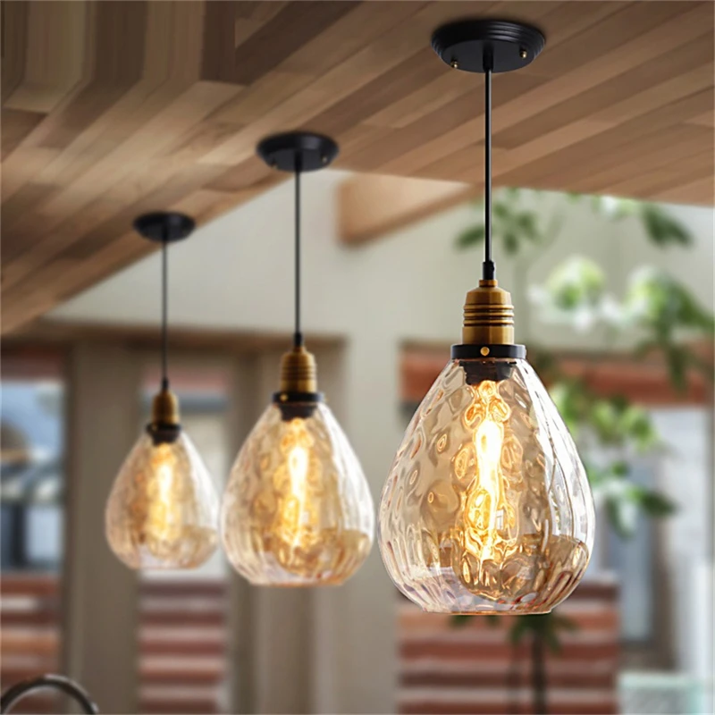 Modern Glass Shade Hanging Lamps For Ceiling Lighting Kitchen Pendant Lights Living Room Home Decor Bar Suspensions Luminaire