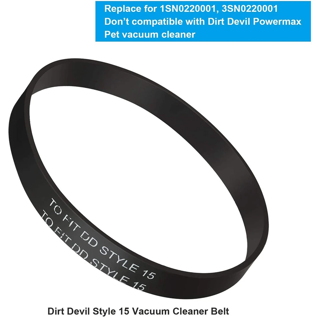 Cintura zigrinata di ricambio per aspirapolvere da 6 pezzi compatibile per aspirapolvere verticale Dirt Devil Style 15, HOT