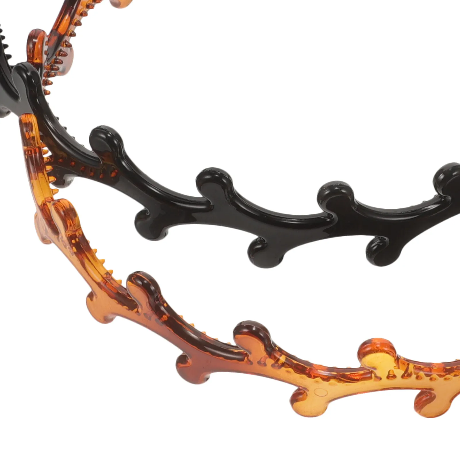 

Набор из 2-х пластиковых нескользящих повязок-гребней для волос для спа-процедур, тренировок, умывания, аксессуары для кудрявых волос, женские повязки на голову