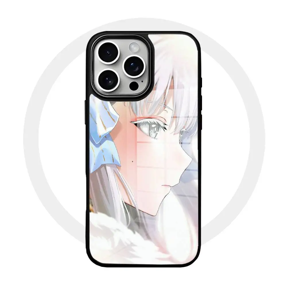 

Jinhsi Cute Phone Case Magnetic Glass Phone Case For Iphone 16 15 14 12 11 13 Pro Max Mini Puls Cover