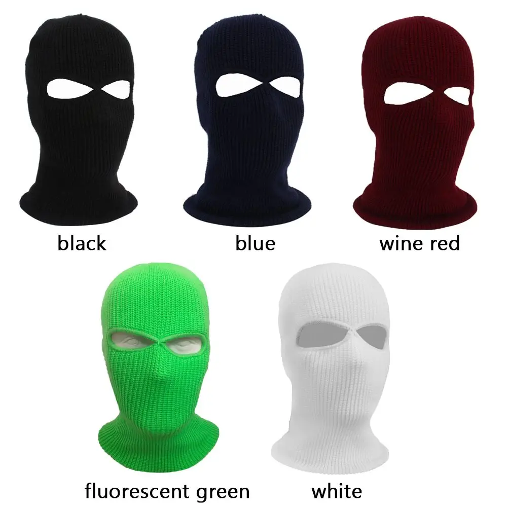 Hat 2 Holes Ski Hat Winter Cap Balaclava Hood Motorbike Motorcycle Helmet Full Face Helmet