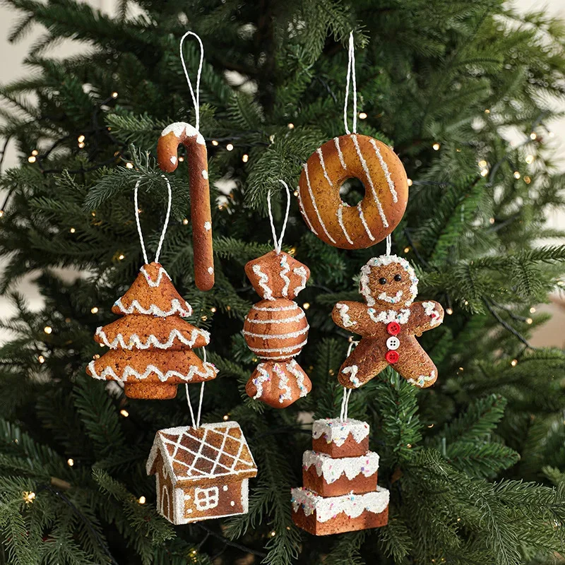Decoración colgante en forma de pastel de espuma navideña, adorno de árbol de Navidad para configuración de fiesta de invierno, fondo festivo para el hogar, detalles dulces