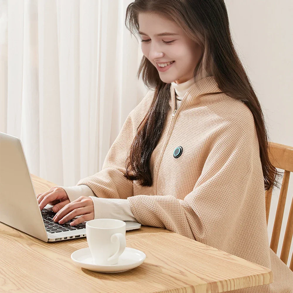 

GGE Outdoor USB Heated Blanket Charging Car Camping Office Portable Heated Blanket Machine Washable Warm-up Heating Blanket Shaw