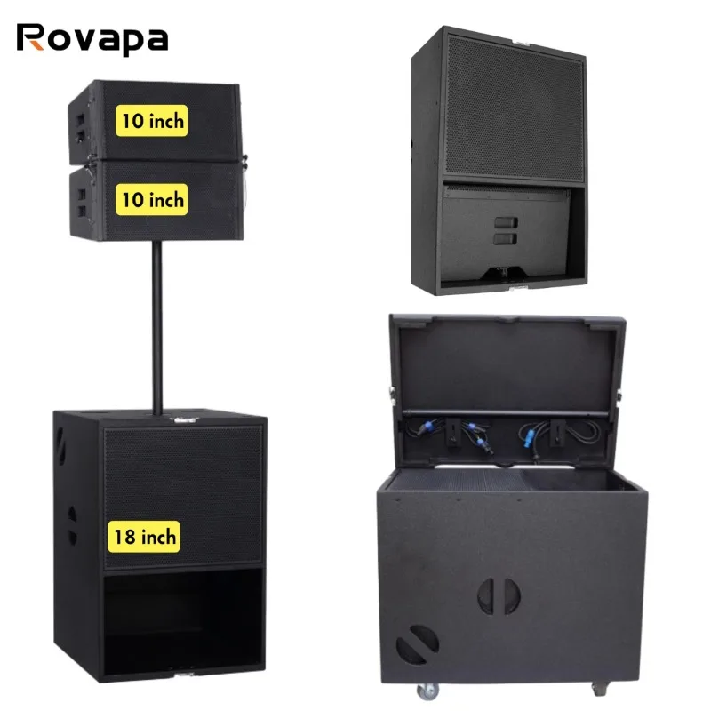 Line Array Speaker DSP Built-in Amplifier System Church Sound Reinforcement 3-Way Powered Speaker Venue Live Performance