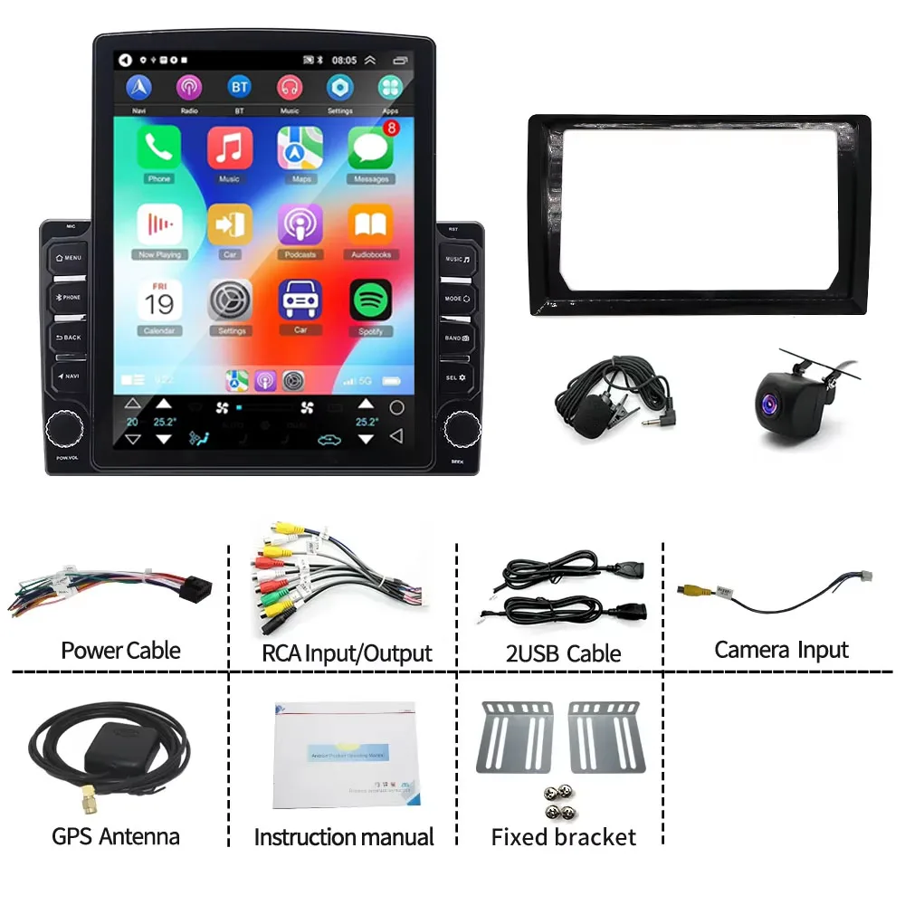 ملاحة السيارة 9.7 بوصة مناسبة لـ Carplay + Android لـ 4+64G لسيارة Mercedes Benz Sprinter 2007-2018 وراديو الرأس Android14 GPS