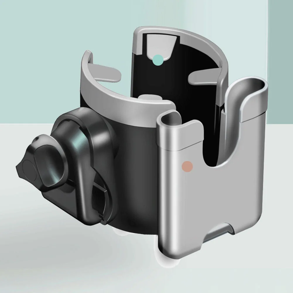 Porte-gobelet polyvalent 2 en 1 pour poussette avec support pour téléphone pour un accès facile sur les poussettes, fauteuils roulants et vélos