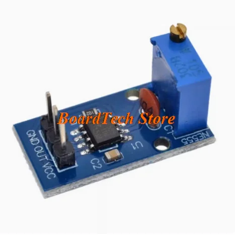 

NE555 Pulse Generator Square Wave Rectangular Wave Small Signal Generator Module Frequency Adjustable