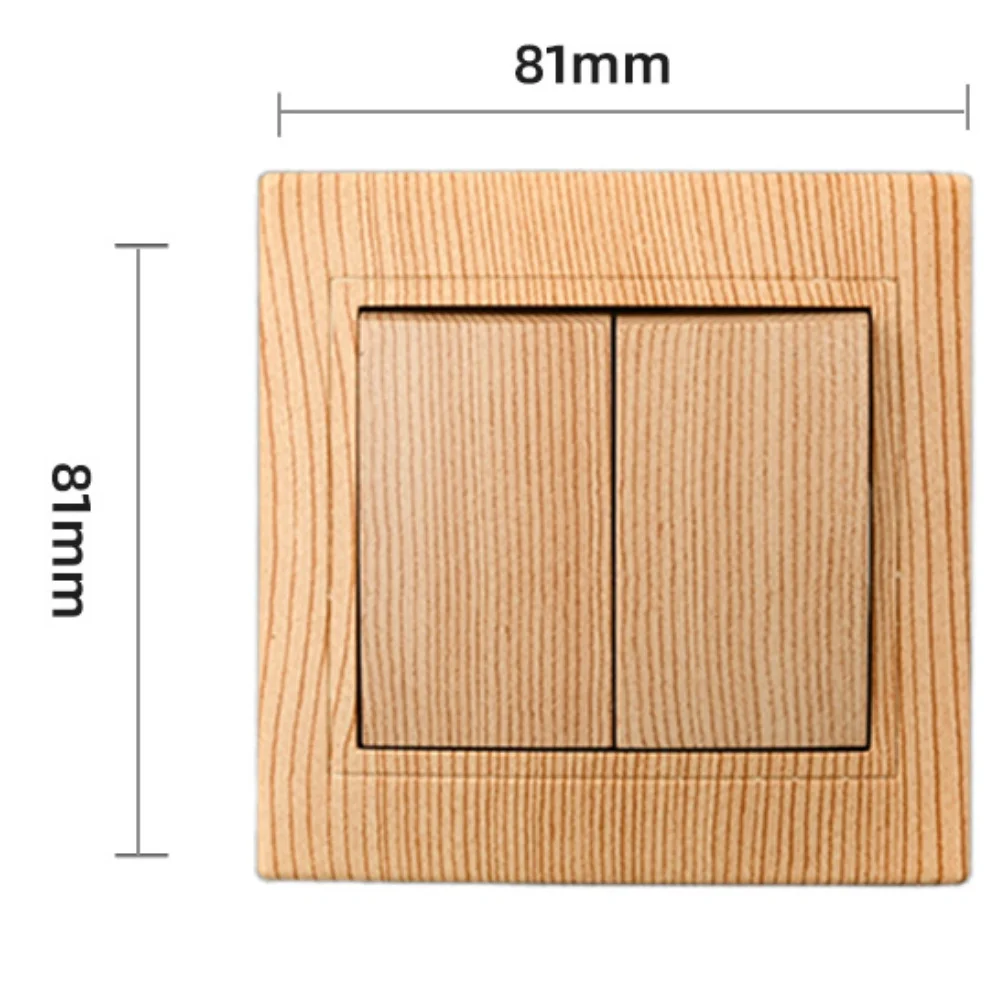 Decorative Wall Plate 86mm Wall Socket For Seamless Interior Blending Sophisticated Aesthetic Elegant Wood Finish