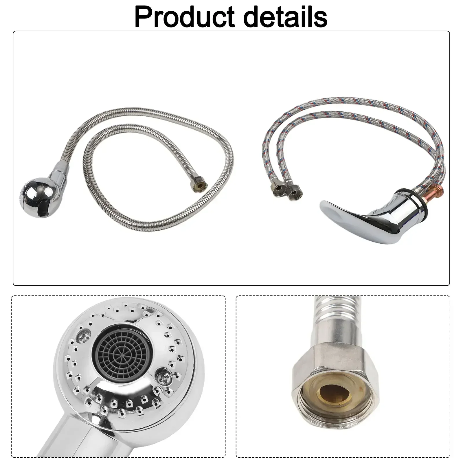 1Set Shampoo Bed Chair Faucet + Shower Head With Hose Salon Bath Bowl Sink Faucet Stainless Steel Basin Faucet
