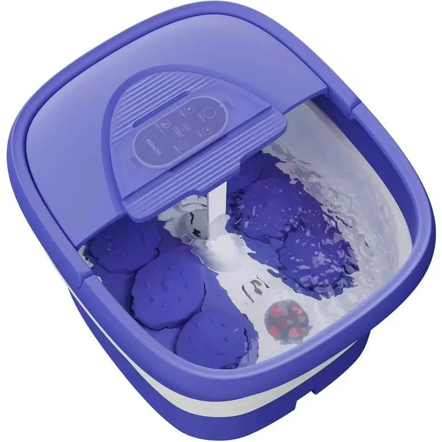 

Foot Spa with Heat and Remote, Heated Foot Bath Massager with Timer, and 24 Motorized Shiatsu Massage Balls, Foot Soaking Tub Su