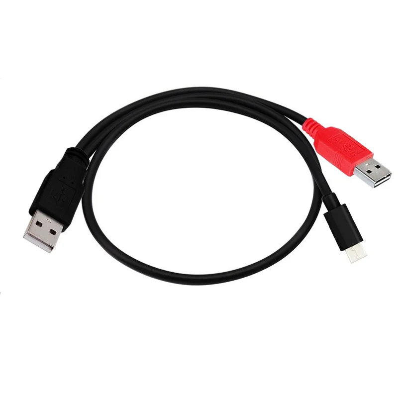 Type-C USB2.0  Android Phone Charging With Dual Head USB-C Connector Interface Split Into Two Dual Head Power Conversion Cable