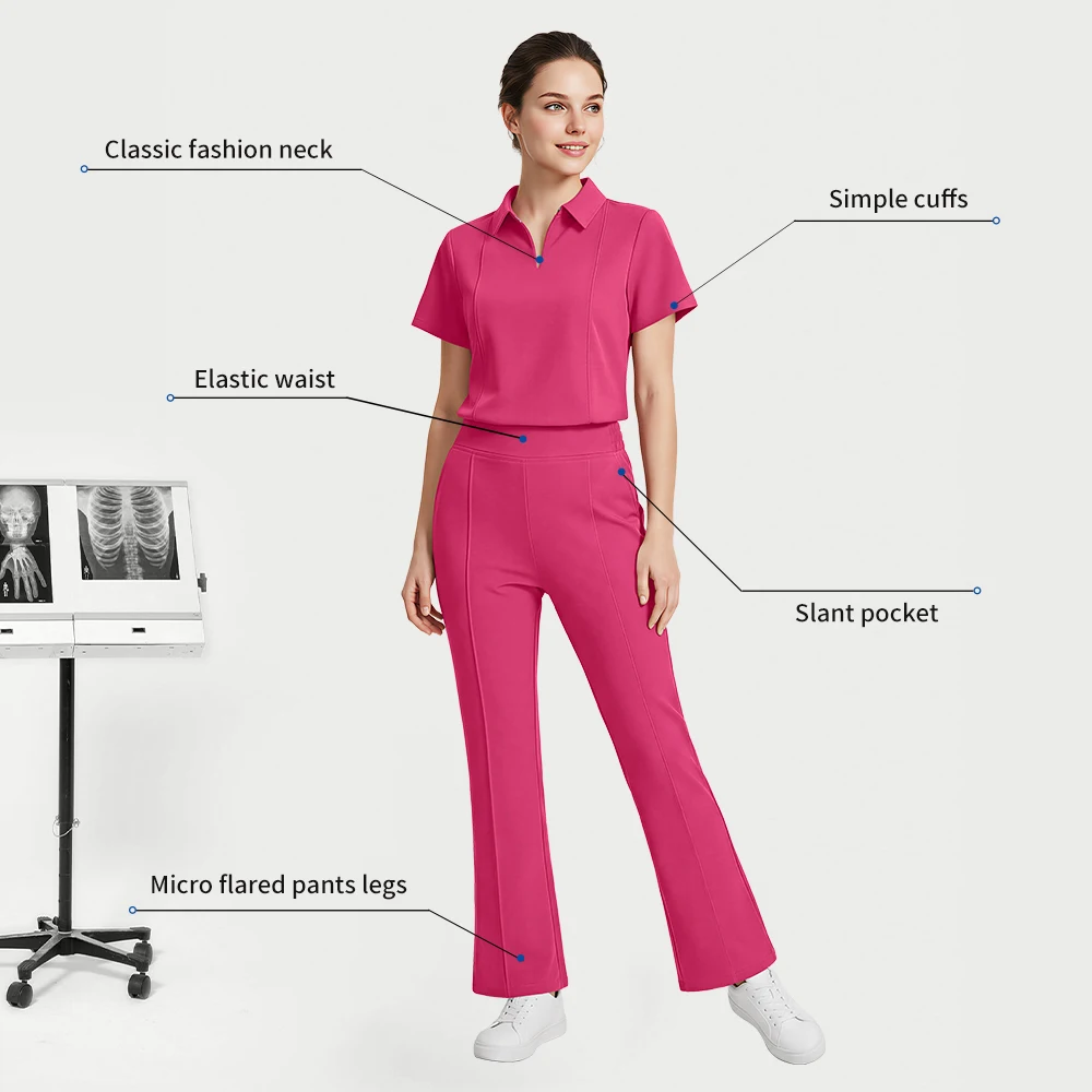 Niaahinn Pet Grooming Surgical Workwear Medical Nurse Clothes Women Scrubs Sets Pharmacist Nursing Scrub Suit Beauty Spa Uniform