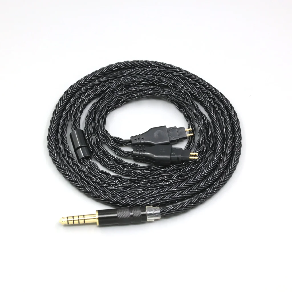 Sennheiser、hd580、hd600、hd650、hdxxx、hd660s、hd58x、hd6xx、ヘッドフォンln007728、16コア用のoccブラックイヤホンケーブル