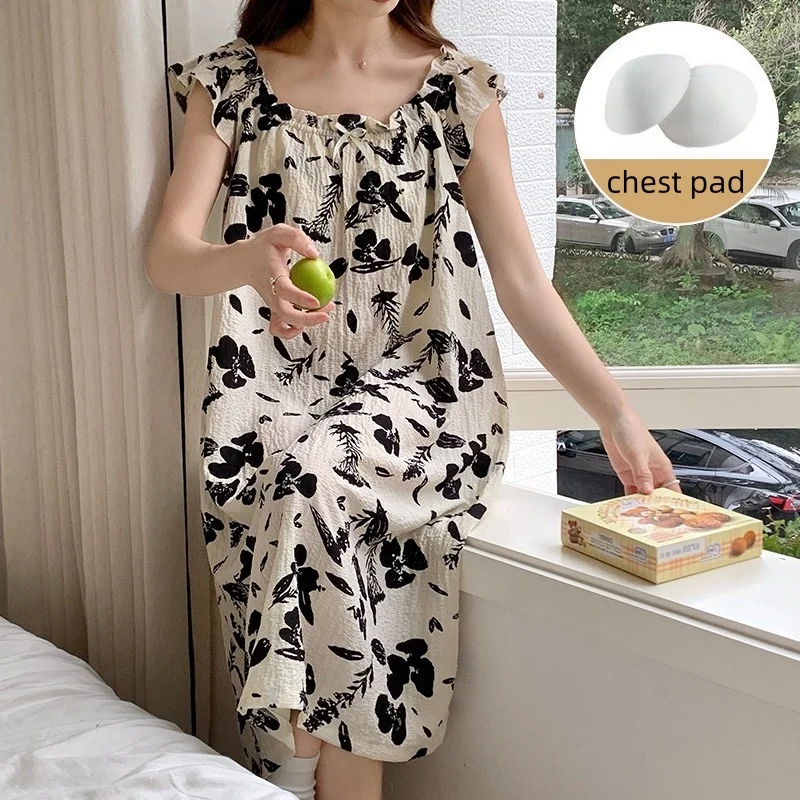 

Summer Nightwears For Ladies Short Sleeve Sleepwear Women Night Dress Korean Reviews Many Pajamas Batas De Dormir Para Mujer