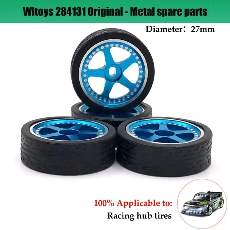 4PCS 26mm Hex Skidproof Rubber Tire  for Wltoys 284131 K969 K979 K989 P929 RC Car PRO Upgrade 1/28 RC Monster Truck Wheel Parts