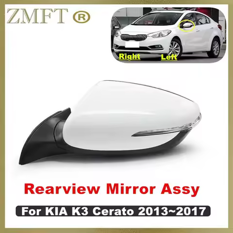 Car Side Mirror Rearview Mirror Assembly With LED Signal Light For Kia K3 Cerato 2013~2017 8PINS 8PINS With Heating Folding