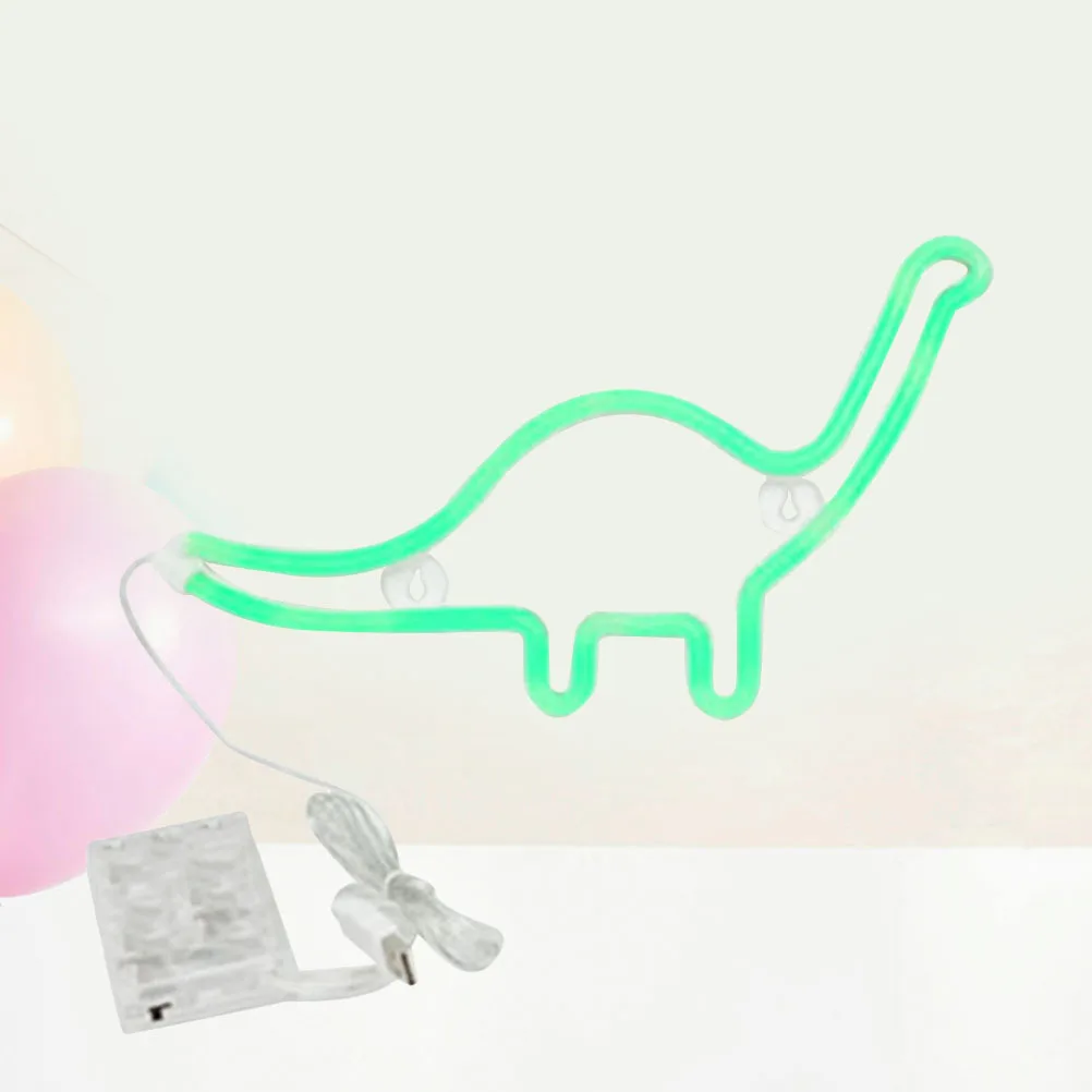 Dinosaur Shape LED Neon Night Light Creative Modeling Lamp Dinosaur Green Home Decor Party Bar Festival Ornament