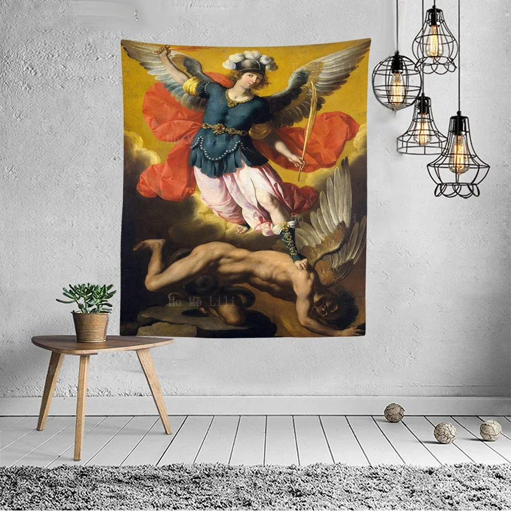 Michael The Archangel Suspects The Rebellious Angel Room Decoration Tapestry By Ho Me Lili