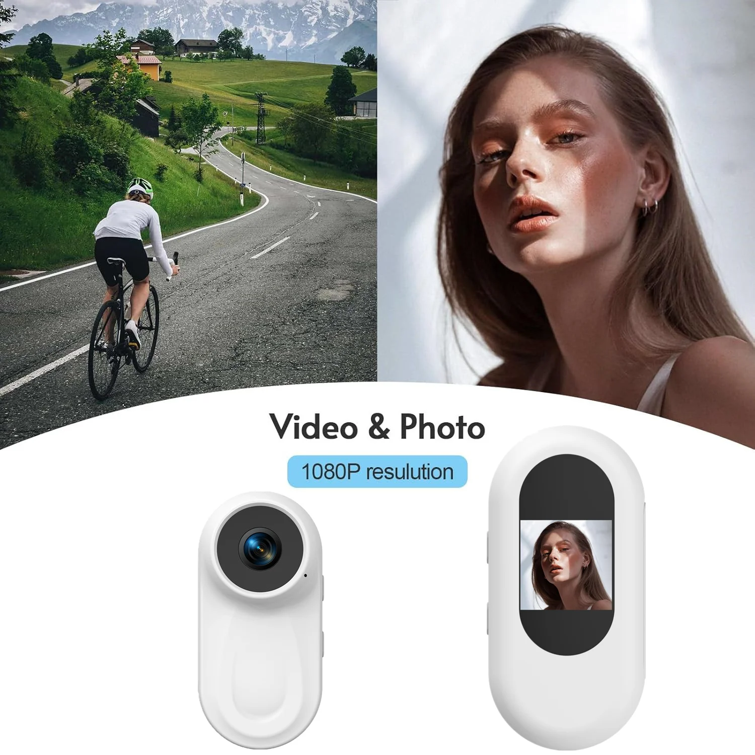 1080P HD Mini WiFi Pet Collar Camera Portable Sports Vlogging Bodycam Magnetic Video Recorder Cats Dogs Microphone POV Camera