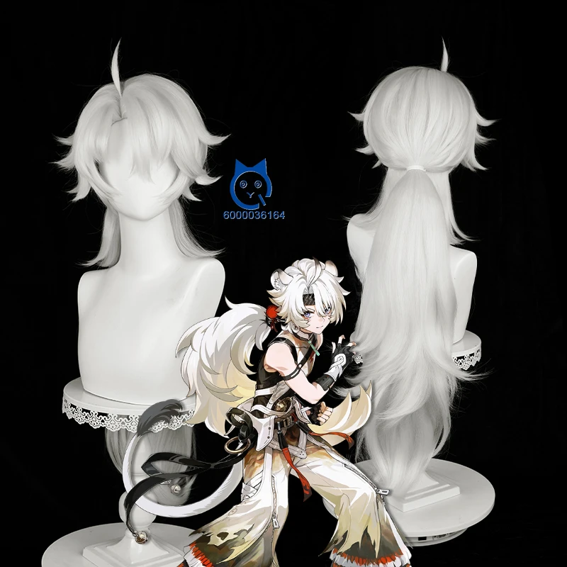 

Wuthering Waves Anime Game Lingyang New Arrival Cosplay Wig Sliver Long Heat Resistant Synthetic Hair Liondance Troupe Halloween