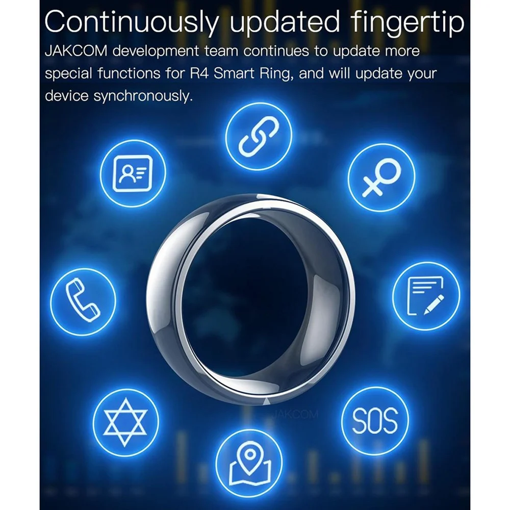 BFYLW Jakcom R4 Smart Ring Nova Tecnologia NFC ID M1 Anel Mágico, Adequado para Android IOS Windows NFC Acessórios para Smart Phone