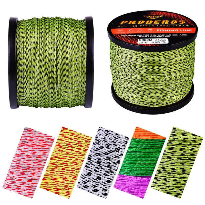 

JINGYU 16-Strand PE Saltwater Line 2000m - Ultra-Abrasion Proof Mainline for Rock/Bluewater Fishing, Heavy Cover Ready