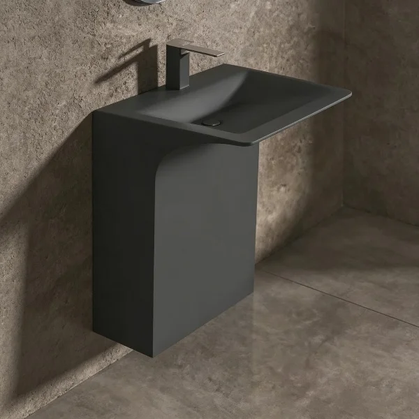

Custom modern pure white luxury designer small under-counter wash basin modern bathroom sink cabinet furniture
