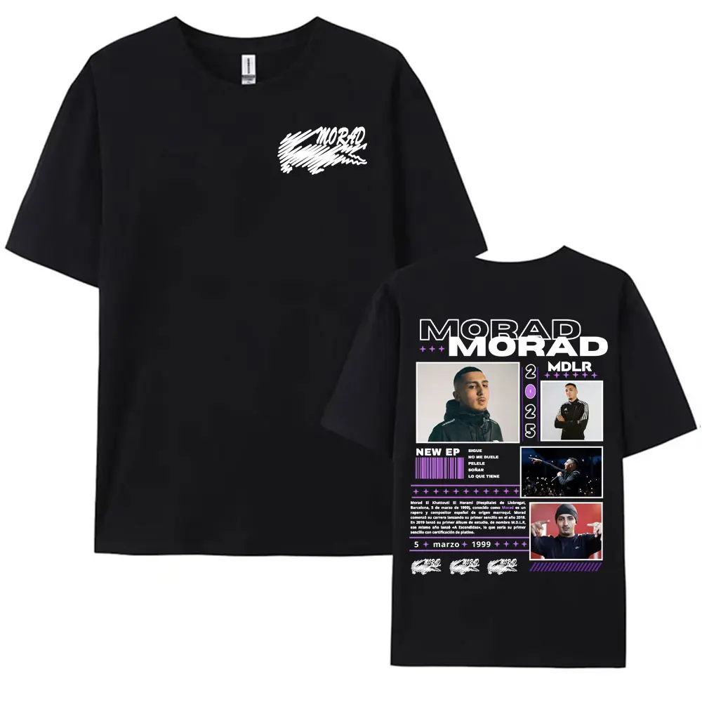 Rapper Morad MDLR Album 2025 Tour T-shirts Men Women's Harajuku Hip Hop Pop Music Street T-shirt Casual Cotton Oversized T Shirt