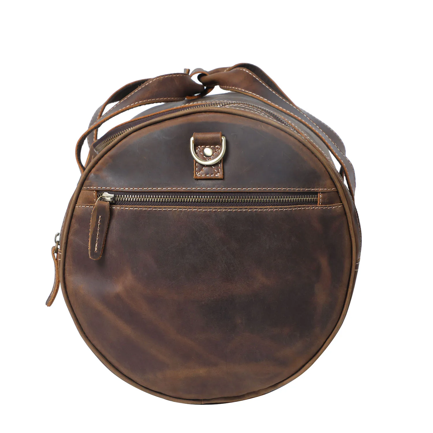 S.WORKER Vintage Vollnarbenleder-Reisetasche für Herren, Echtleder, Große Kapazität, Weekender-Reisetasche – Detail 8