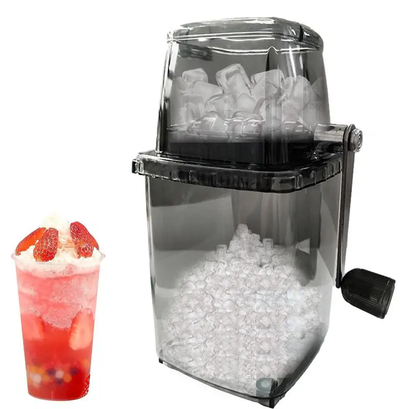 Ice Crusher Hand-Crank Ice Shaver And Snow Cone Machine Portable Ice Machine With Stainless Steel Blades For Snow Cones