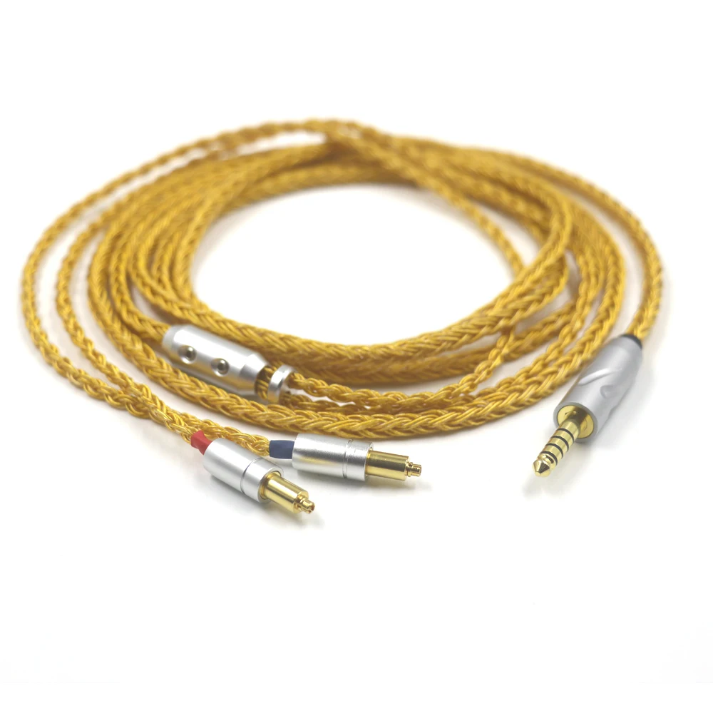 16 Core OCC 24k Gold Plated Headphone Cable XLR 4.4mm 2.5mm 6.35mm Cable For Shure SRH1540 SRH1840 SRH1440