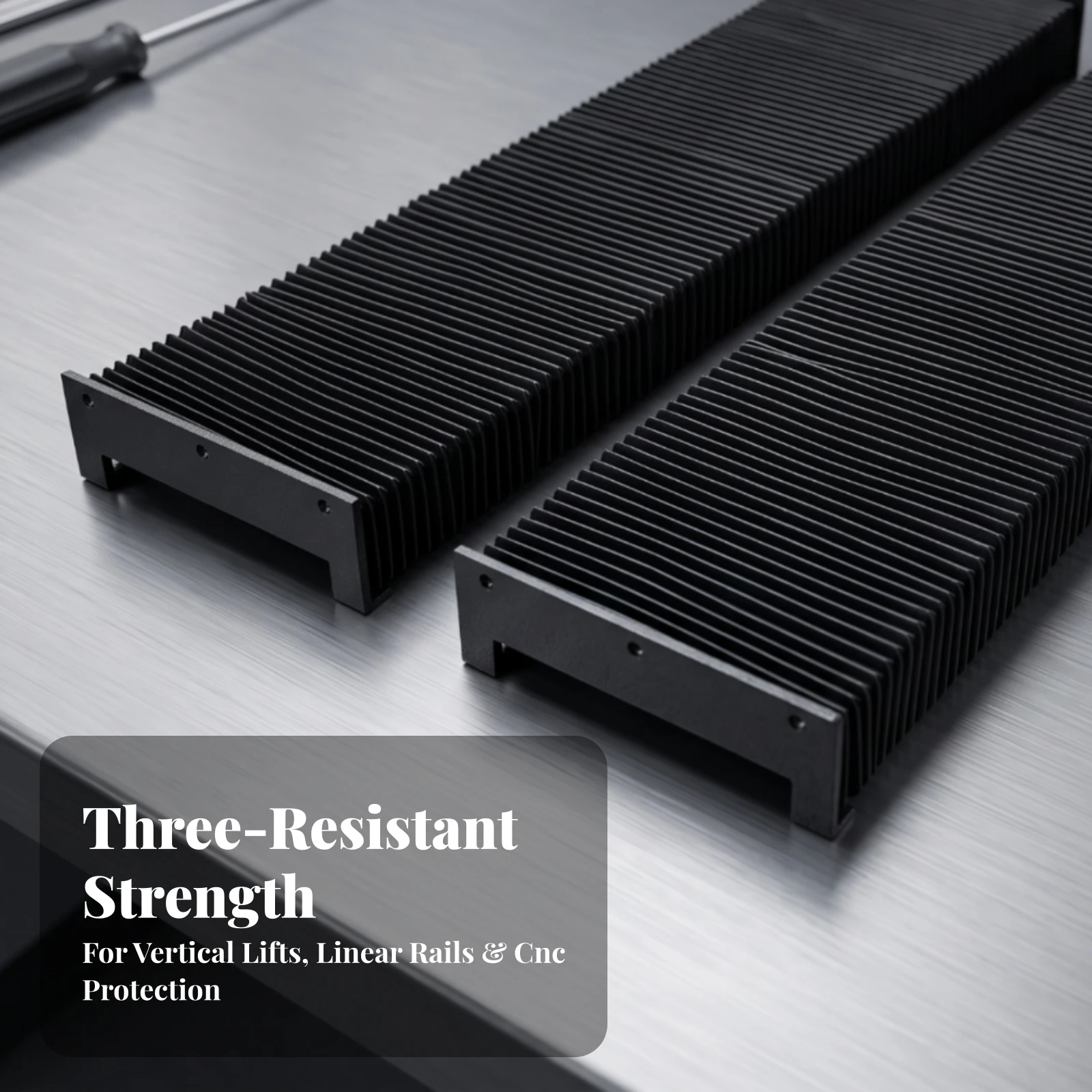 Accordion Bellows Cover Flexible Bellows Cover with Rigid Frame Foldable Stretchable for Machinists, Linear Guides