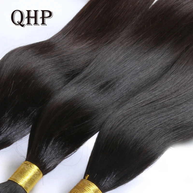 Straight Bulk Human Hair For Braiding No Weft Original Mega Hair Extensions Natural Brazilian Remy Hair Bundles 50g 100g 12-30”