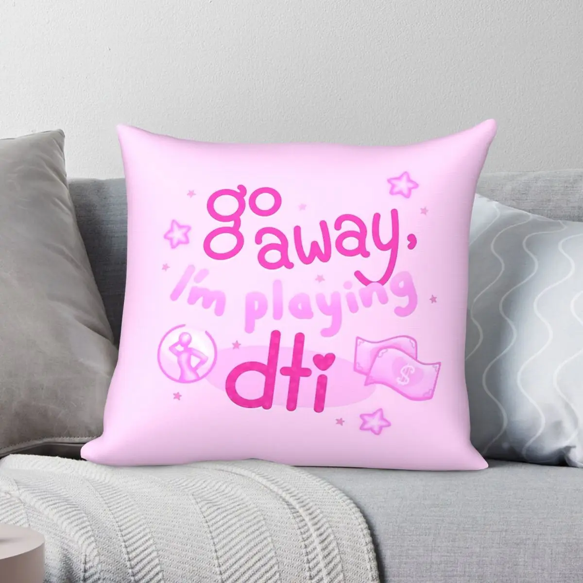 Always Dressed Impress Square Pillowcase Polyester Linen Velvet Printed Zip Decorative Room Cushion Case