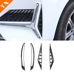 For Changan UNIK UNI-K Accessories 2021-2024 Atuo Chrome Carbon Garnish Car Head Front Grill Bumper Fog Lamp Light Cover Trim