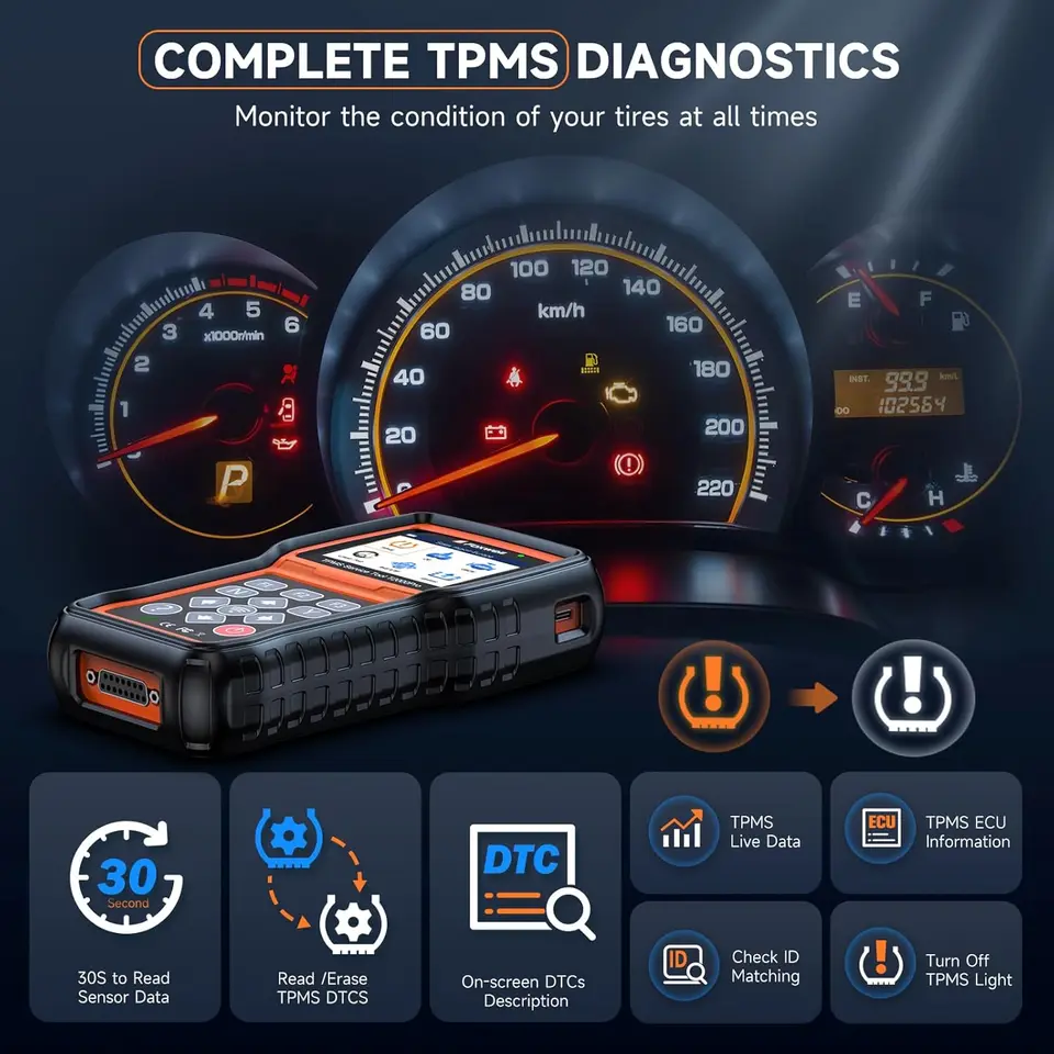 FOXWELL T2000 PRO Auto Tire Pressure Tool Reset TPMS Relearn