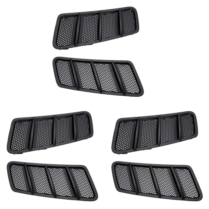 6Pcs Front Hood Vent Grille Air Flow Intake Hood For Mercedes Benz W166 GL GL350 GL450 GL550 ML ML350 ML550 2012-2015