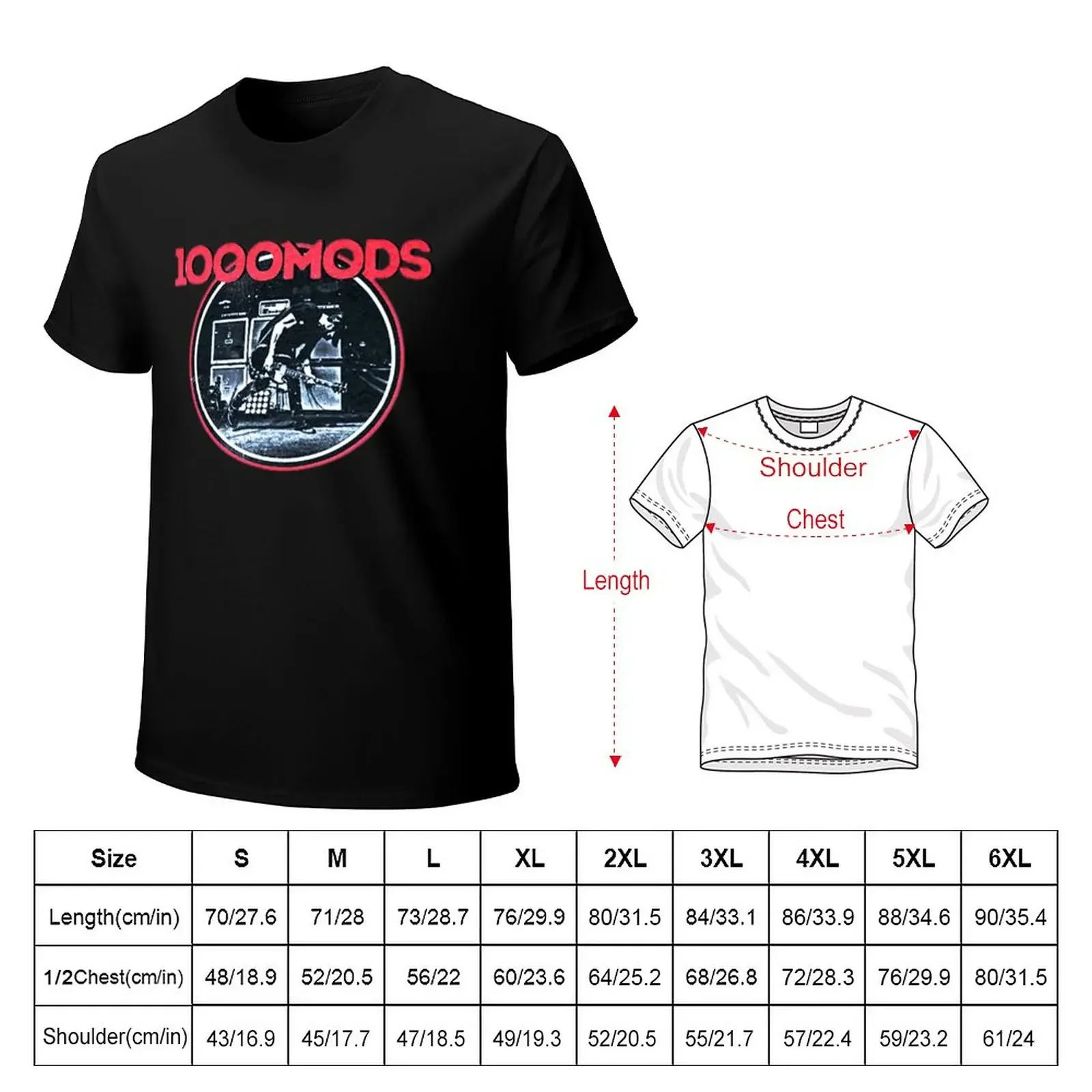 1000mods, Wall of Sound, Logo. T-Shirt kawaii clothes blacks vintage workout shirts for men