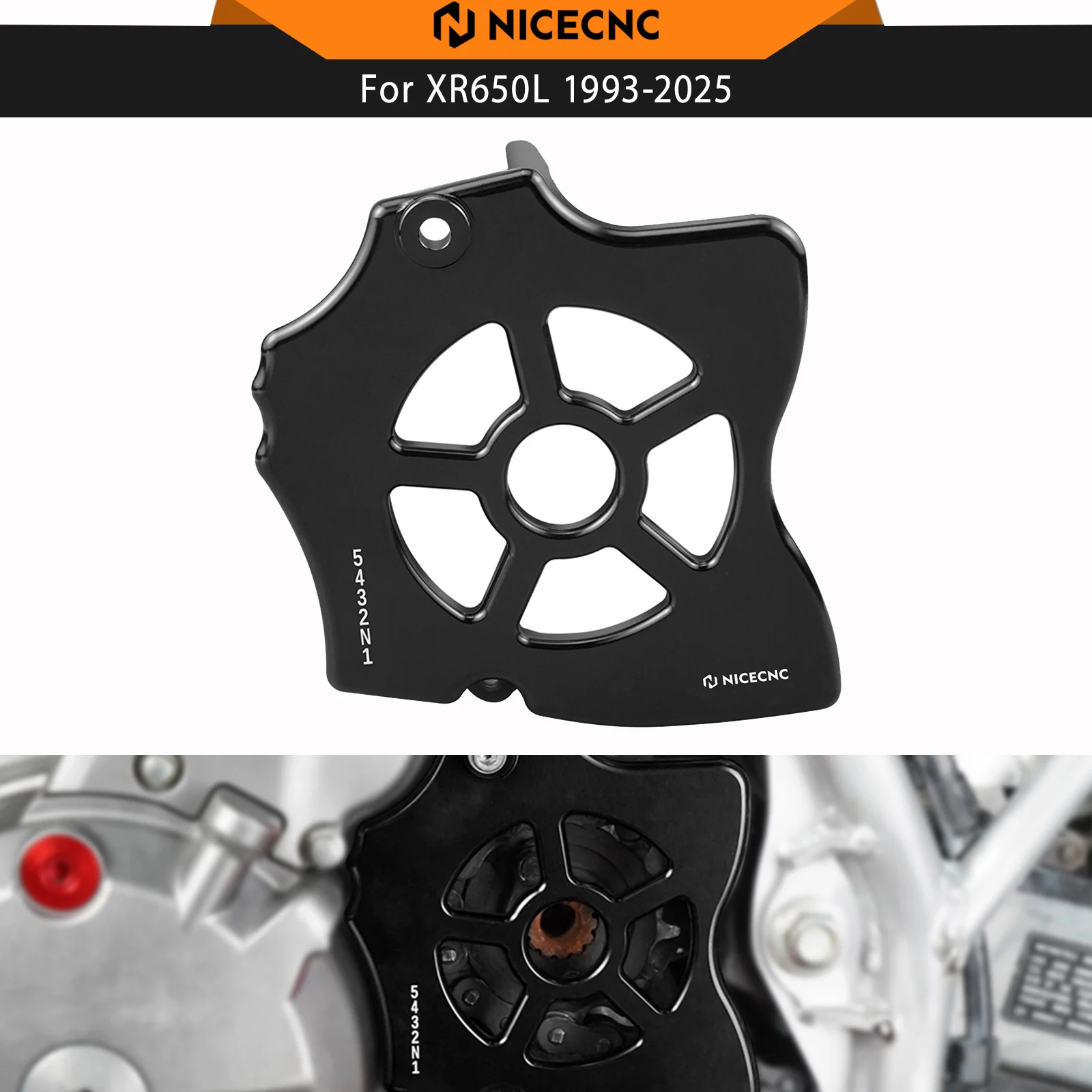 NICECNC 15 Teeth Sprocket Cover Guard Protector For Honda XR650L 1993-2025 Aluminum Alloy CNC-machined Anodization Motorcycle
