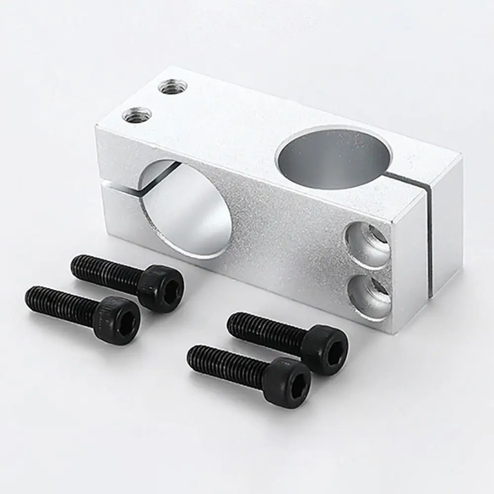 1Pcs Optical Axis Pillar Fixing Clamp Aluminum Alloy Vertical Fixed Diameter Steel Pipe Fixing Bracket Same/Different Diameter
