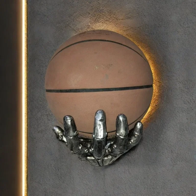 Creative Cyberpunk Robot Basketball Stand Football Stand Room Ornament Living Room Wall Decoration Home Decoration