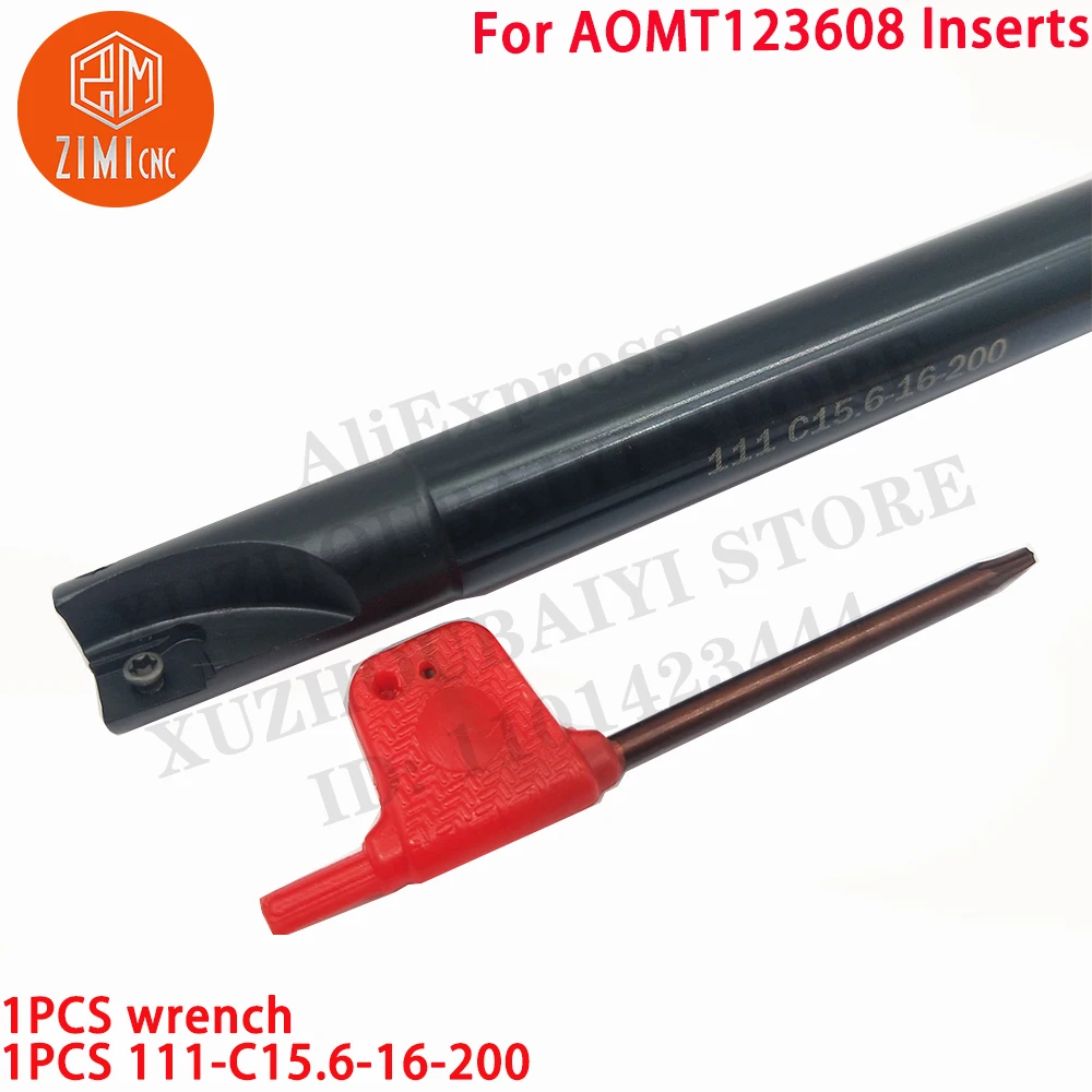 Imagem -02 - Peça 111-c15.616200 Suporte para Fresa Ferramentas de Torneamento para Inserções Aomt123608 111-c15.6-16-200 Ferramentas Cnc Ferramentas de Corte 1