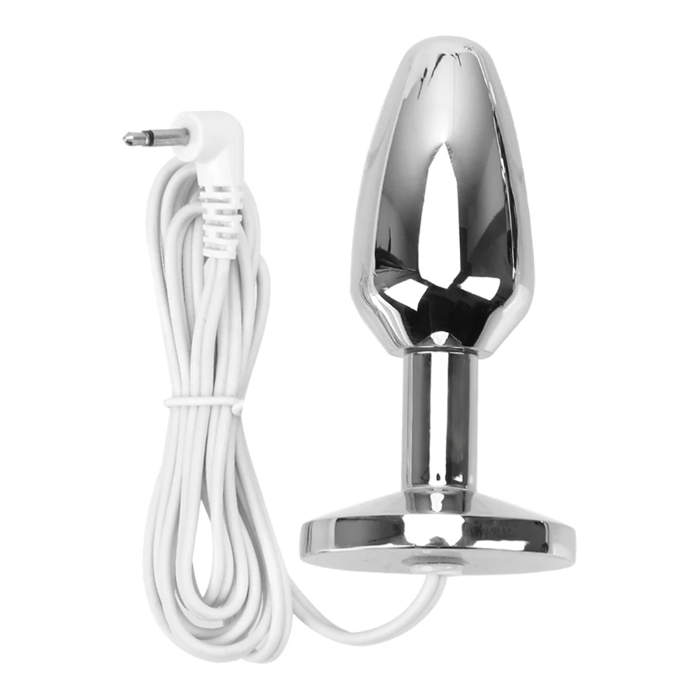 G Spot Metal Anal beads Electrical Stimulation Vaginal Tight Butt Plug Electro Shock Prostate Massage Sex Toy for Women