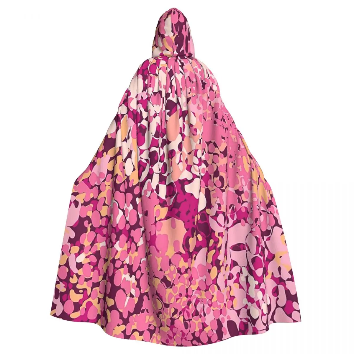 

Leopard Print Leopard Skin Long Hooded Cloak Witch Medieval Costume Cosplay Cape HalloweenCoat Adult Unisex