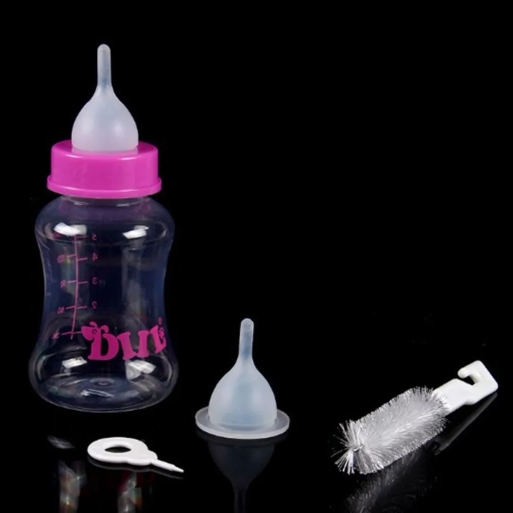 Convenient Feeding Nursing Bottle Nipple Brush Kit For Pet Dog Puppy Cat Kitten Feeding Bottle 150ml