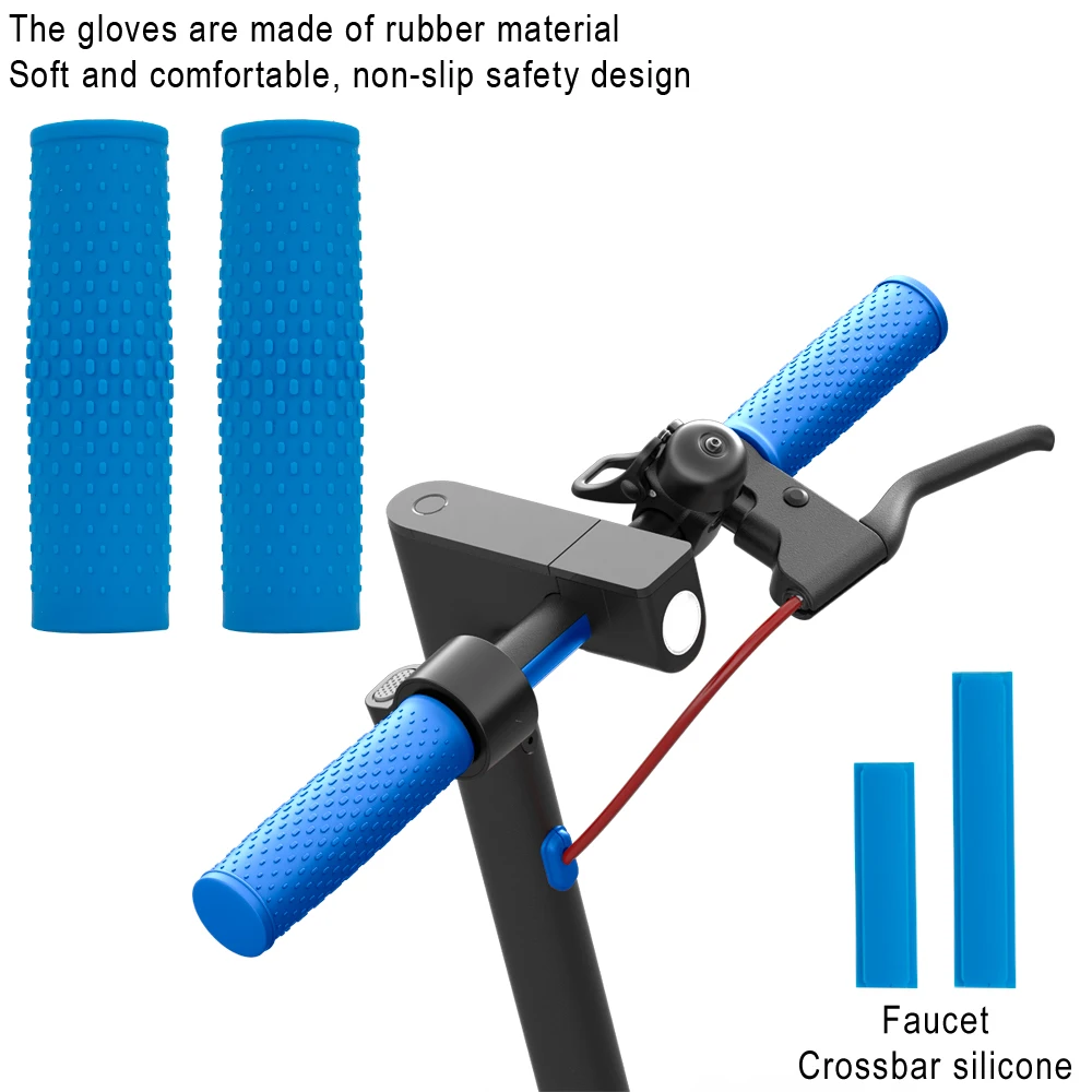 샤오미 M365 1S 전기 스쿠터용 고무 먼지 플러그 커버, 미끄럼 방지 실리콘 핸들 바 그립 커버, 발 패드 매트 케이스