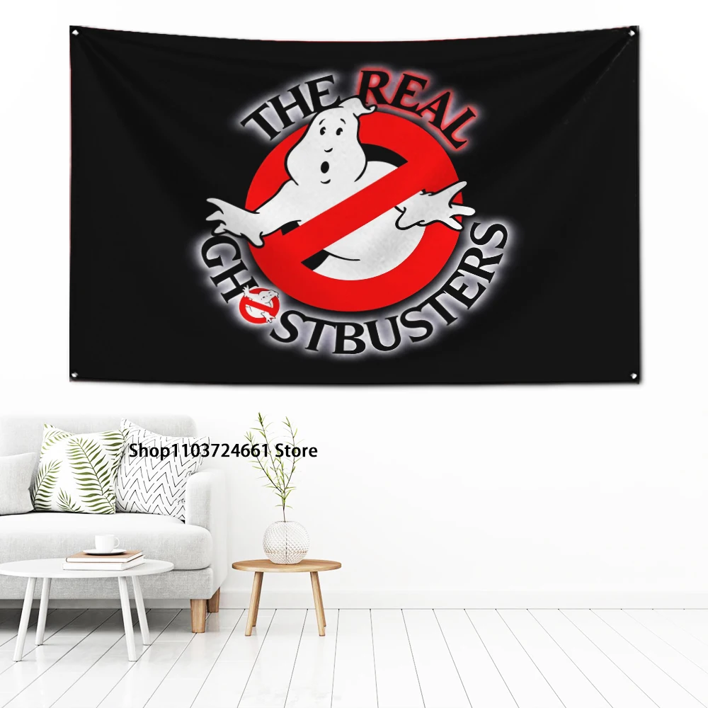 2024 Ghostbusters Flag Polyester Digital Printing Banner for Garage Wall Art Out Door Decoration